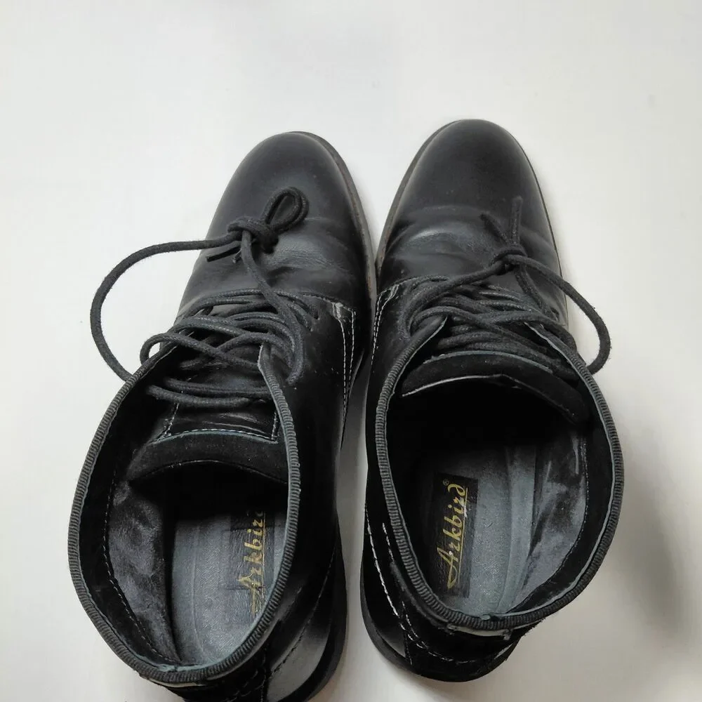 Arkbird Casual Sneaker Shoes Laceup Leather Chukka Boots Black Men's Size 9